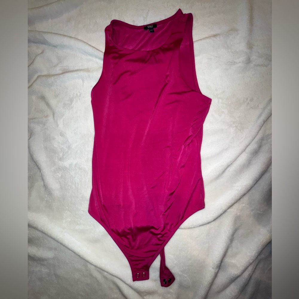 Express Fuchsia Sleeveless Bodysuit